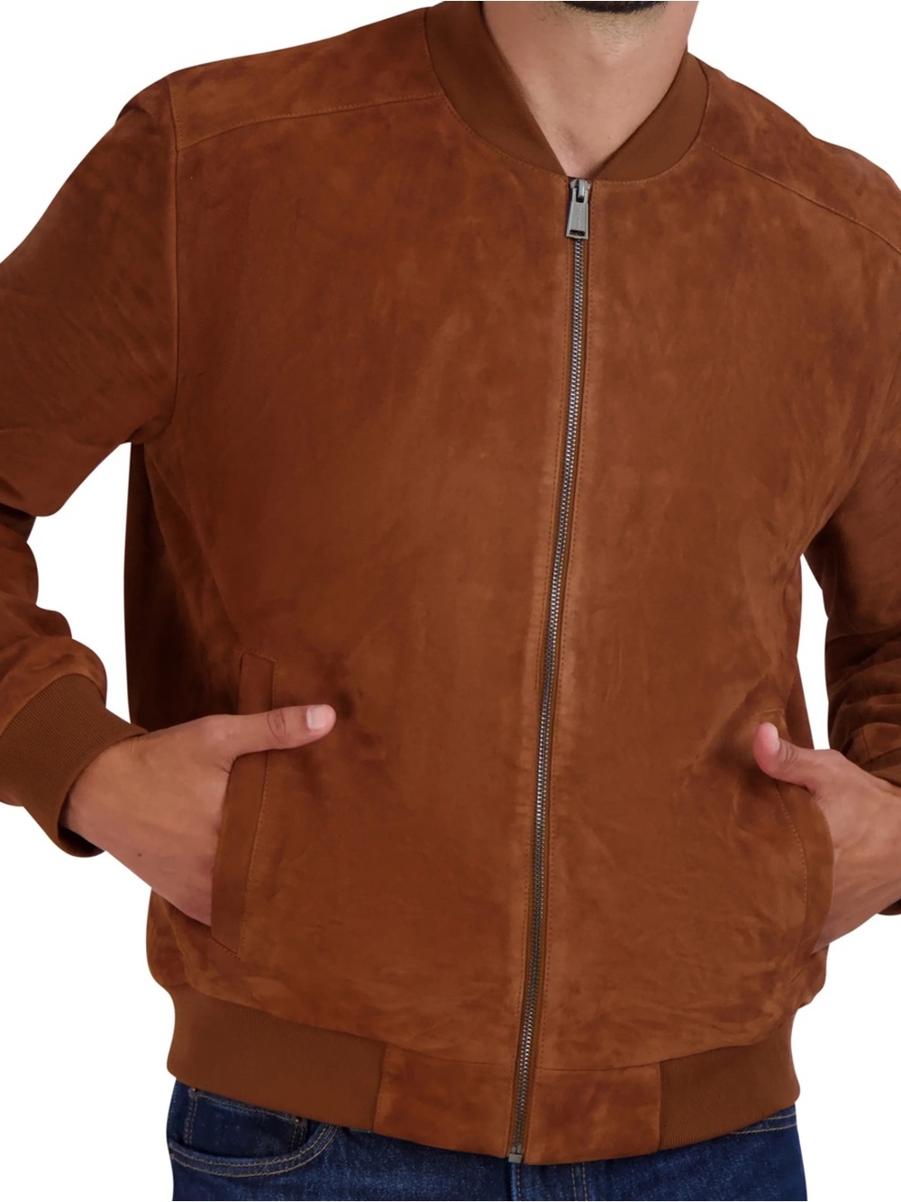 Goodfellow & Co Faux Suede Bomber Jacket Size Large